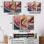 «Fluid Magnificence Pink Gold I» - ensemble de décorations murales abstraites à encre liquide-1754092384-1754092390
