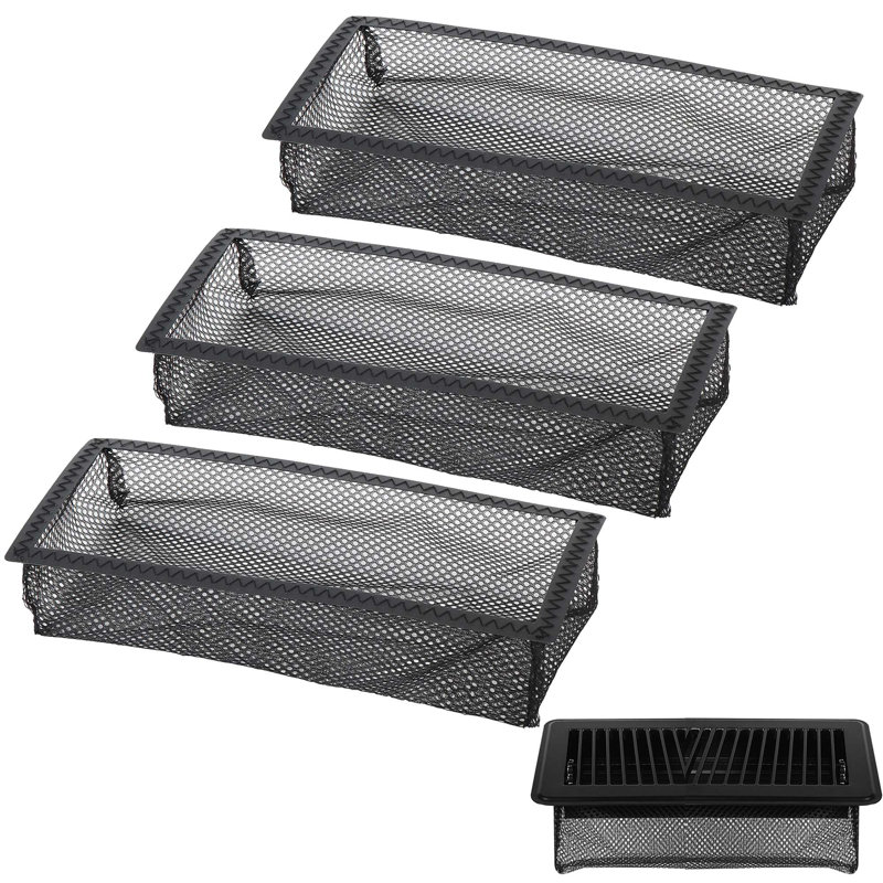 3Pcs Floor Register Cover Trap Floor Vent Screen Mesh Filters for Home Air Vent, 4 Inch, 0.1" H x 10" W x 4" D