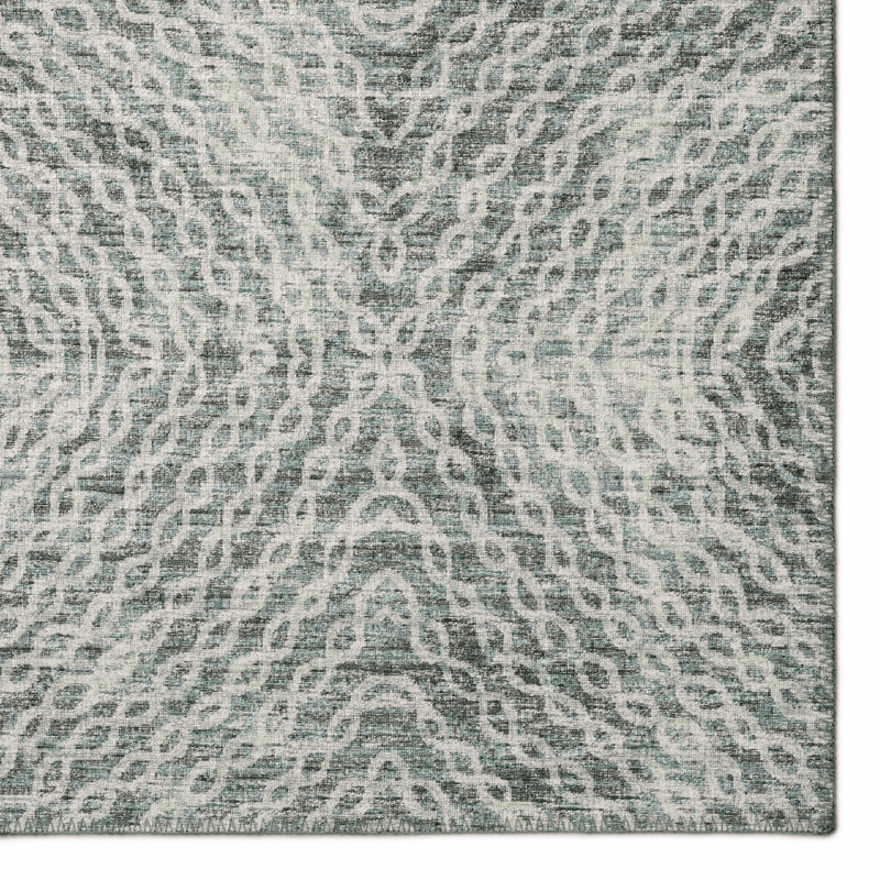 Anna-May Chenille Geometric Indoor / Outdoor Rug, Rectangle 10' x 14'