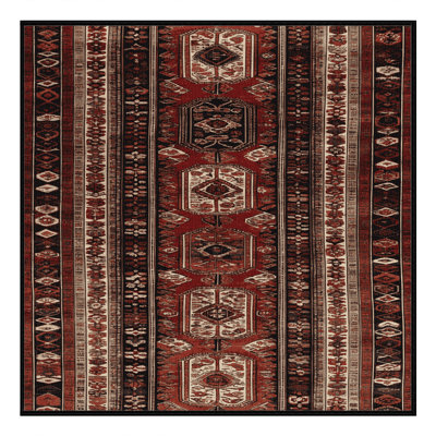 Tapis brun turc lavable à la machine