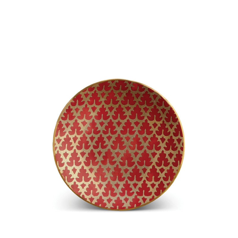 Fortuny Uccelli Canape Plate - (Red)