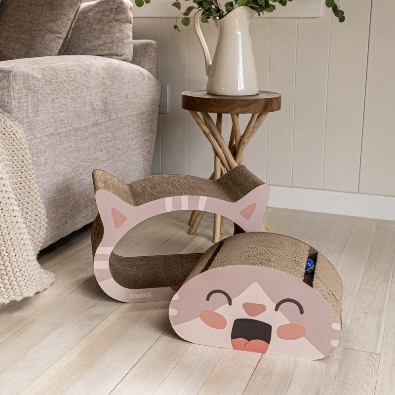 Emmogene Scratching Post, Muted Pink/Cream