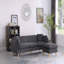 Canapé modulaire en tissu gris foncé Brando