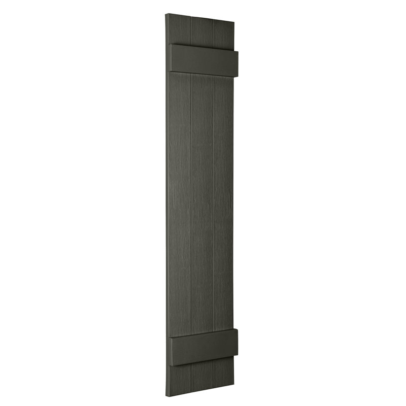 Persiennes personnalisées fermées à 3 planches, 34", Noir, noir, noir, noir