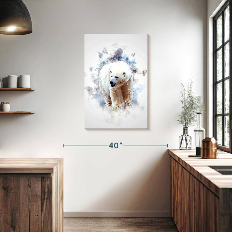 Ours polaire de couleur Brampt, H 36 po x l 24 po