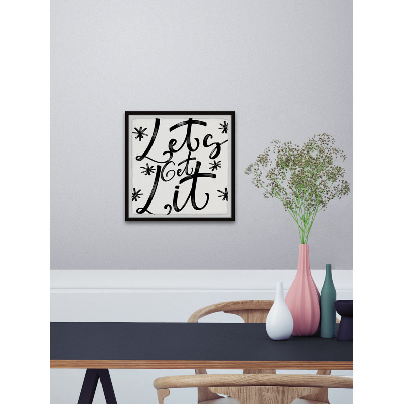 Let's Get Lit - Single Picture Frame Print, 30cm H x 30cm W x 3.81cm D