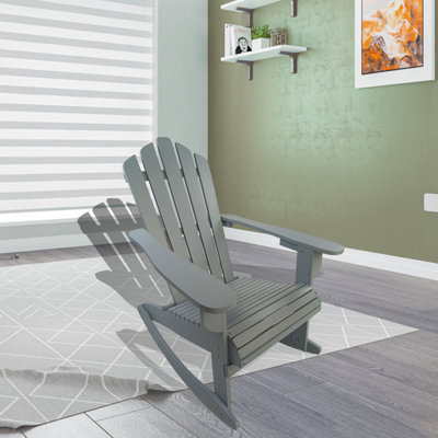Chaise Adirondack d'extérieur ou d'intérieur en bois, pliable