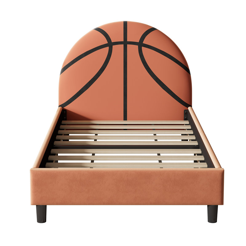 Sporty Twin Platform Bed With Stylish Design For Kids' Bedrooms