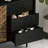 Retro Distressed Solid Pine Hallway Cabinet-1099891463