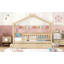 Lit simple en bois avec lit gigogne simple, noyer (ANCIEN SKU: WF302178AAN)
