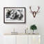 Resting Rhino in Abstract - Picture Frame Painting Print on MDF-55598386-55598393