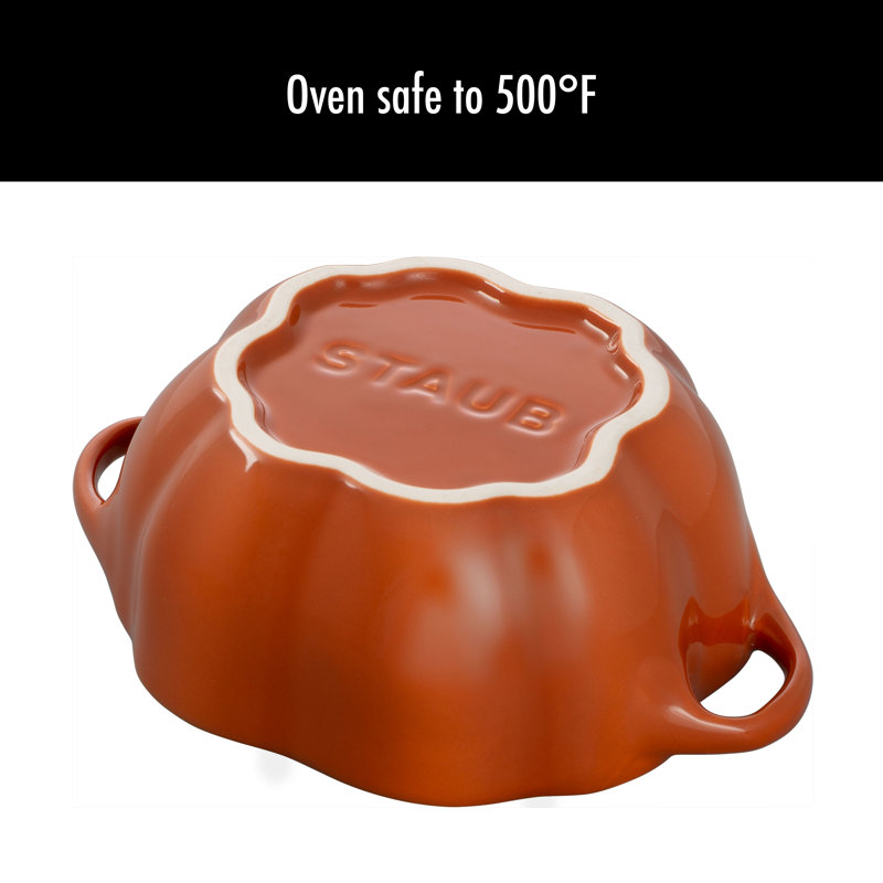 Staub Ceramic 24-oz Pumpkin Cocotte, 0.75 quart