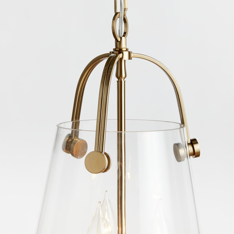 Capra Pendant Small, Gold, 16.5" H x 11" W x 11" D