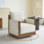 Fauteuil d'appoint pivotant rembourré Zenda-668228826-668228803