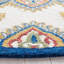 Tapis oriental en laine / coton touffeté à la main Blossom ivoire / vert-2143942959