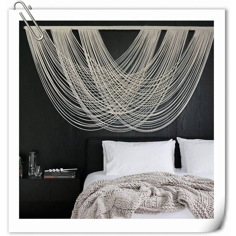 Wall Decor on Fabric, White