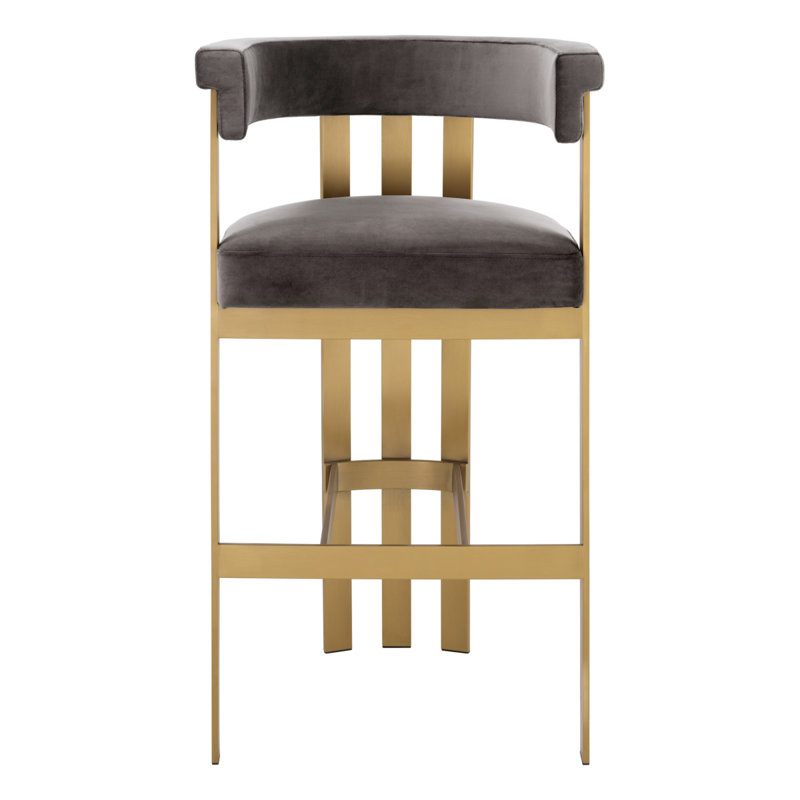 Clubhouse Upholstered Stool, Savona Gray, Counter Stool (27.17" Seat Height)