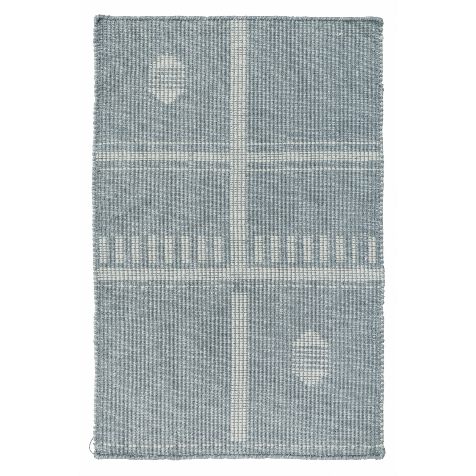 Flatweave Geometric Outdoor Rug, Rectangle 3' x 5', Blue