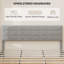 King Bed Frame with Upholstered Headboard Platform Bed Frame Grey-434132649-434132644