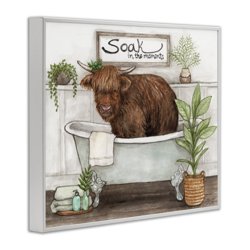 «Soak In Moments», giclée encadrée par Melinda Hipsher, H 11 po x l 14 po, Estampe numérique encadrée blanc bord de mer