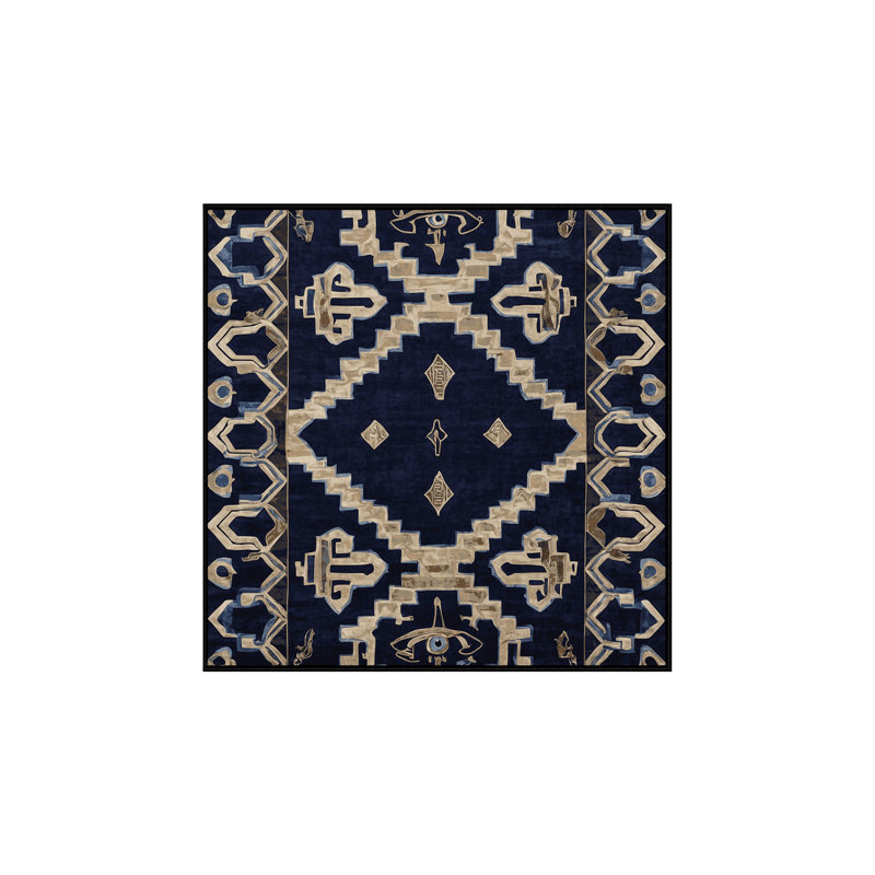 Tapis gris soyeux et moelleux, Carré 3 pi