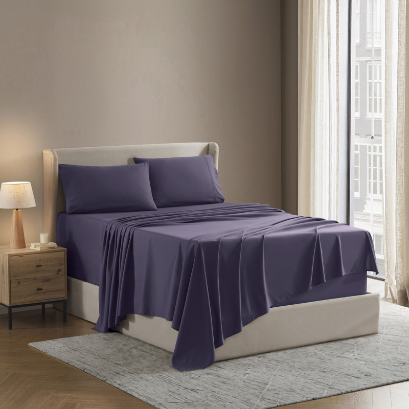 Luxury Collection Classic Smooth Thread Sheet Set, Queen, Cosmic Purple