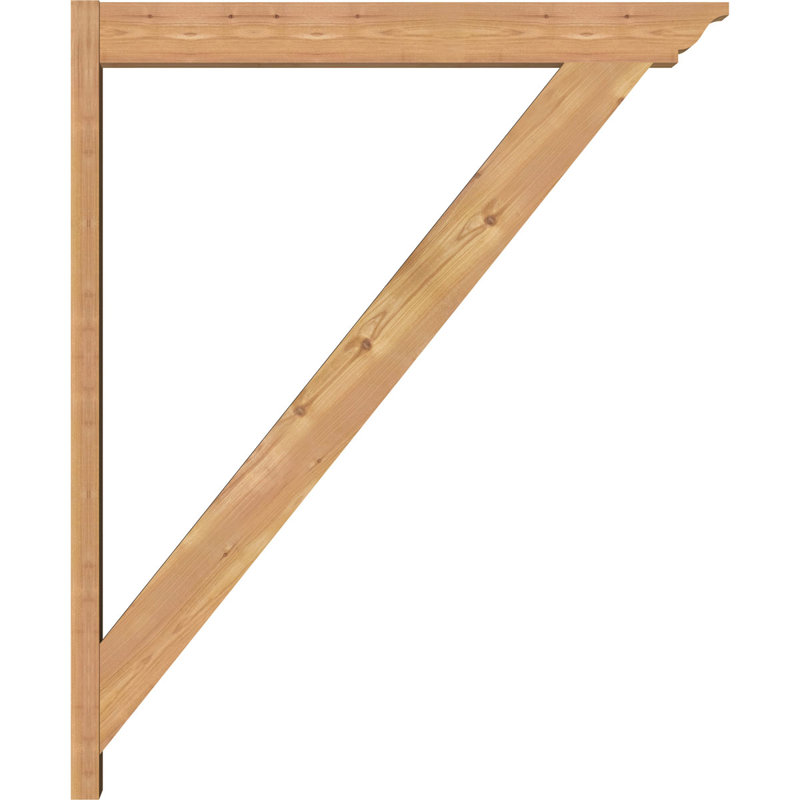 Persienne traditionnelle en bois rustique, Sapin Douglas de 5 1/2 po (lisse), P 38 po x H 46 po