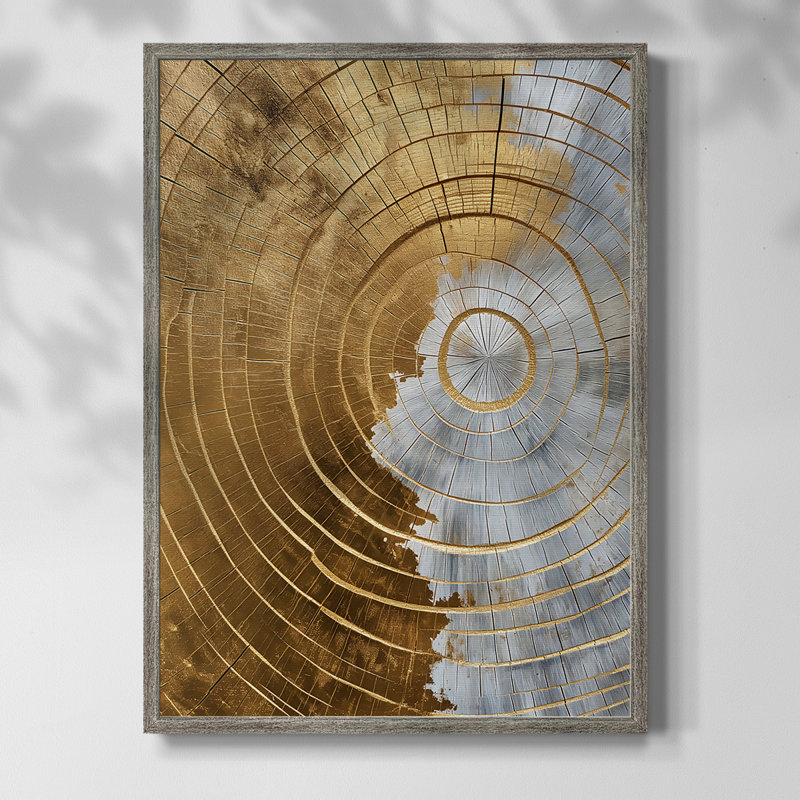 ABSTRACT Series CLVI, reproduction encadrée - bois massif, H 11 po x l 9 po