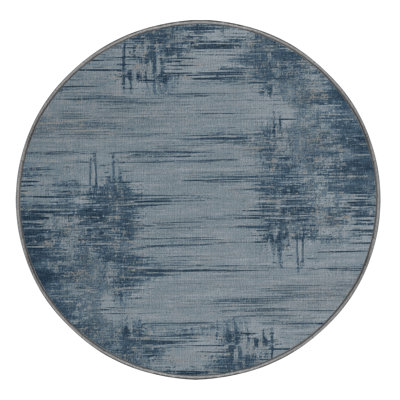 Machine Washable Abstract Gray Area Rug