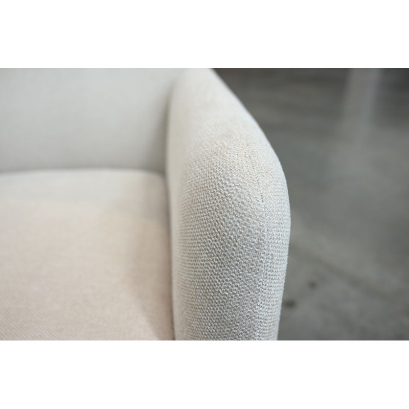 Chaise longue rembourrée Caraway, Tissu os