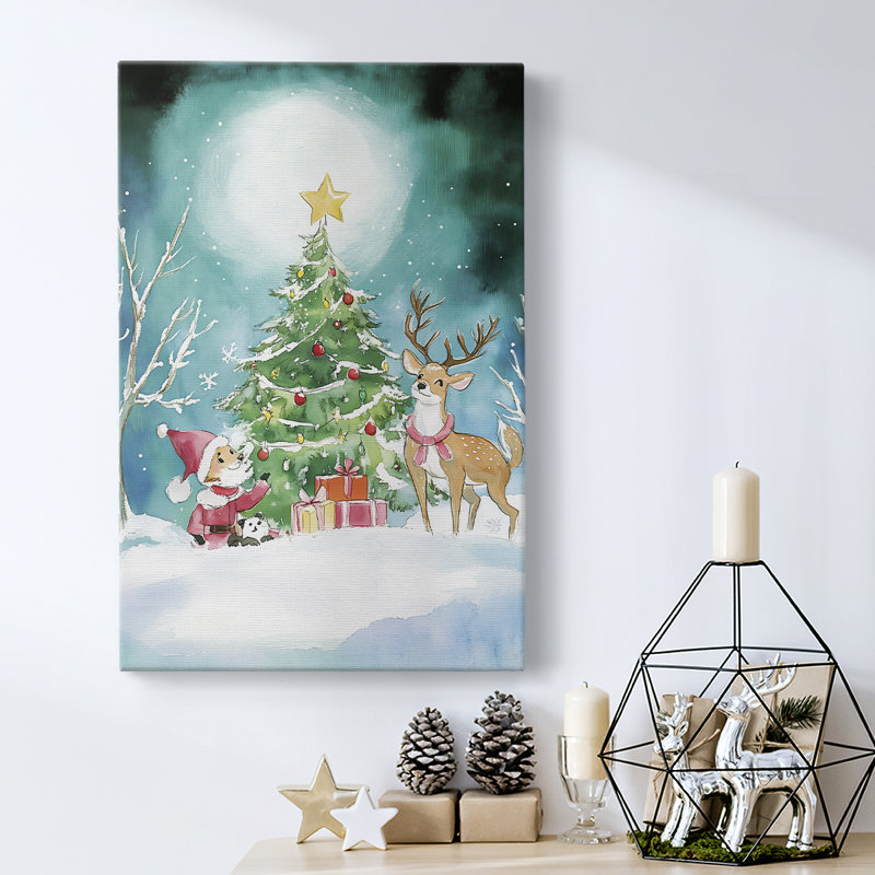 Art des Fêtes de Noël - Toile tendue avec châssis DCCLXV, H 18 po x l 12 po