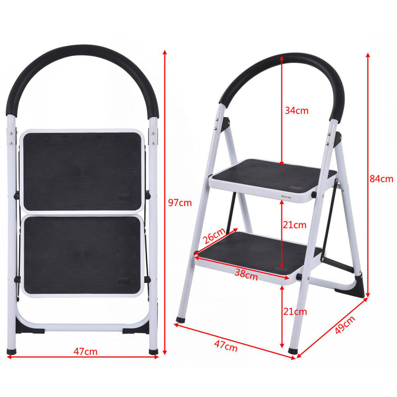 2 - Step Steel Lightweight Folding Step Ladder