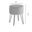 Tamicka 38cm Wide Velvet Round No Pattern Pouffe Ottoman with Storage-465241188