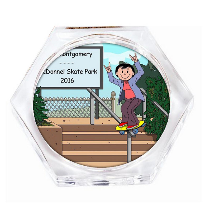 Skateboarder great for skateboard coast