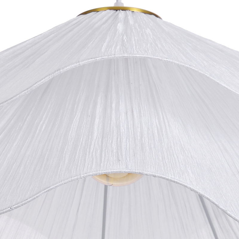 Luminaire suspendu blanc 1 lumière Alexandia, H 13,77 po x l 23,62 po x P 23,62 po