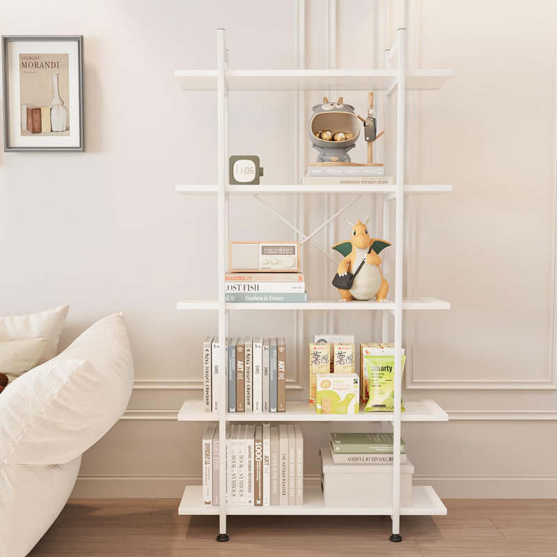 Zaleena Bookcase, White Wooden