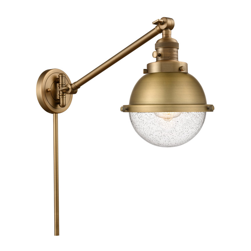 Shauna Swing Arm Sconce, 17.25" H x 12.88" W x 22.44" D, LED, Brushed Satin Nickel