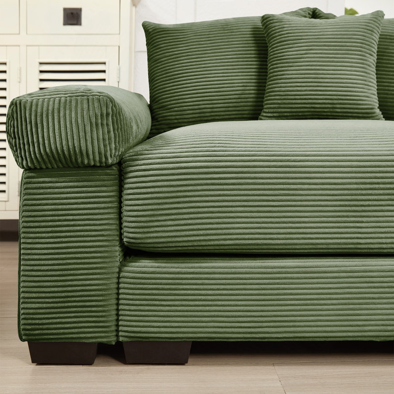 Canapé modulaire surdimensionné 54,3 po Cloud, Vert