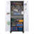 30 In. W X 71 In. H X 15 In. D 2-shelf Metal Freestanding Storage Cabinet With Multipurpose Pegboard In Gray And White
