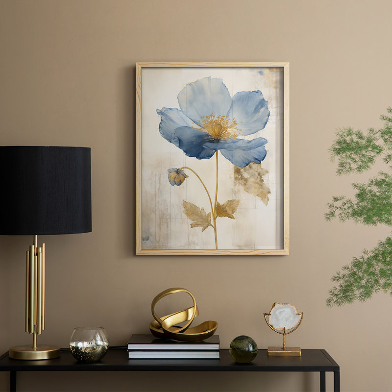 Impression encadrée FLORAL Series L III - bois massif, H 11 po x l 9 po