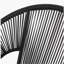 Causeuse Remma, rotin extérieur, panier tissé, structure en fer noir, 52 po