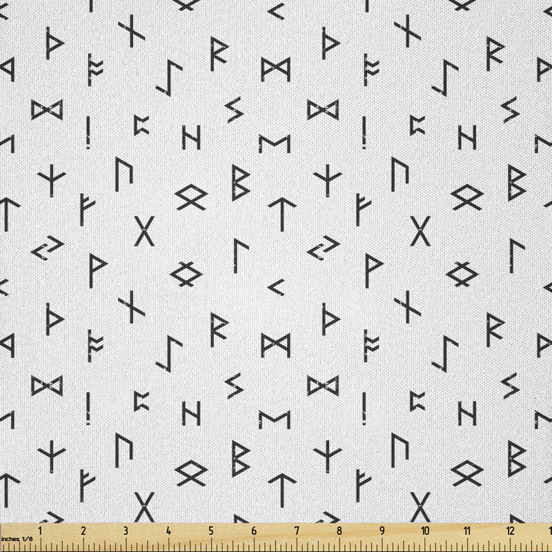 Deajia Anatolian Tribal Hieroglyph Mythologic Alphabet Multi-Purpose Fabric