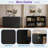 Modern Fluted Sideboard With Adjustable Shelves And Metal Handles-1331650082