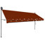 Dakota Fields 4cm W x 1.2cm D Fabric Orange/Brown Cover Retractable Patio Awning-1334811572-1334811576