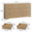 Commode cannelée 59 po avec 10 tiroirs, commode moderne et meuble télé pour chambre à coucher, salon, couloir-553507752