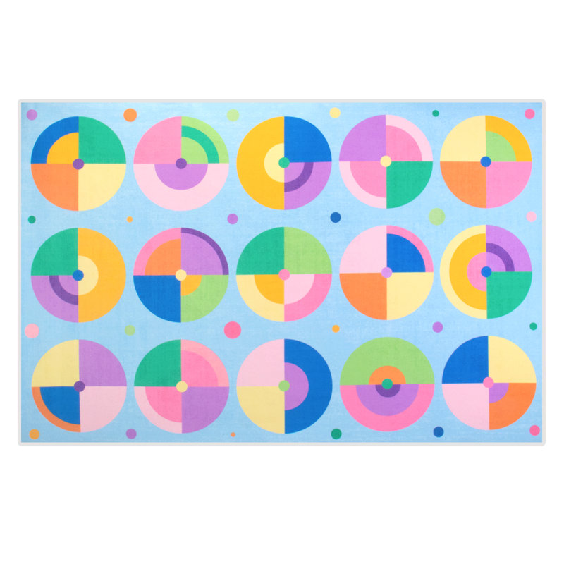 Tapis de salle de classe pour jouer et apprendre, Rectangle 6' x 9'