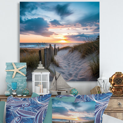 Tranquility Path To Dune Beach V - Coastal Beach Sand Large Wall Art