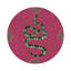 Sous-verres ronds en cuir Thistle and Snake-119015201