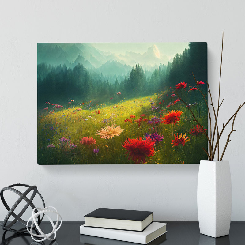 Precious Wildflowers Floral - Wrapped Canvas, 35cm H x 50cm W x 3cm D