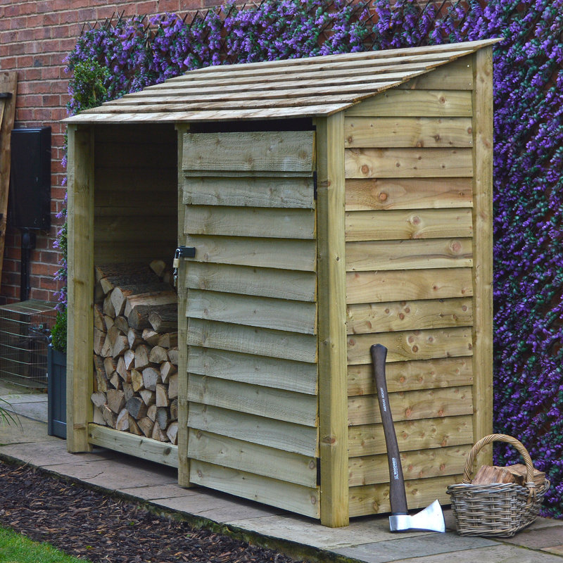 7 Ft. x 3 Ft. Log & Tool Store - Double Bay Multi Storage Unit, Light Green